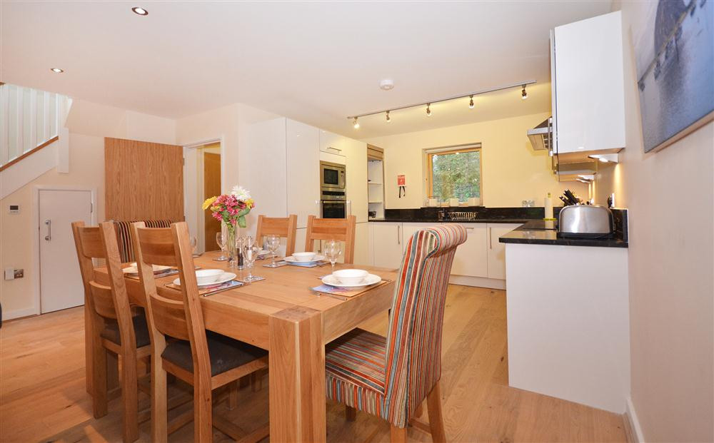 The kitchen and dining area