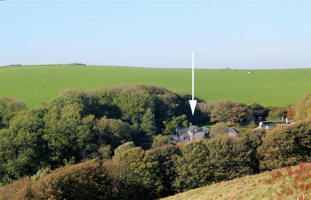 The cottage viewed from the coastal path.
