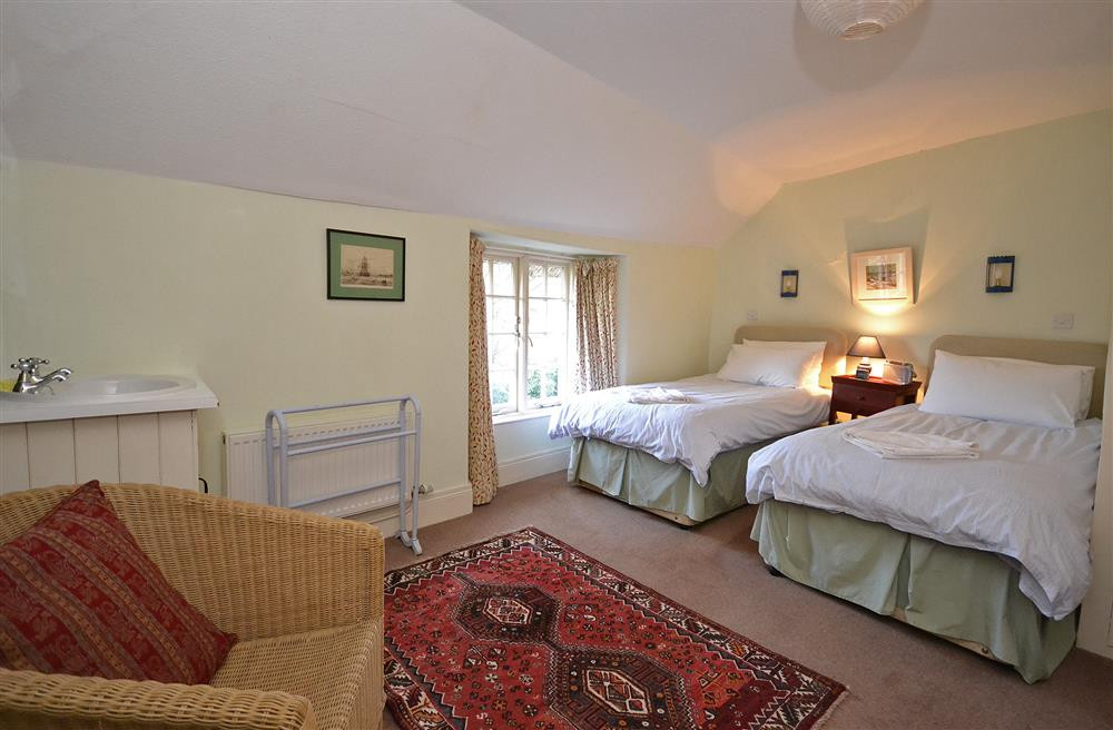 The spacious twin bedroom.