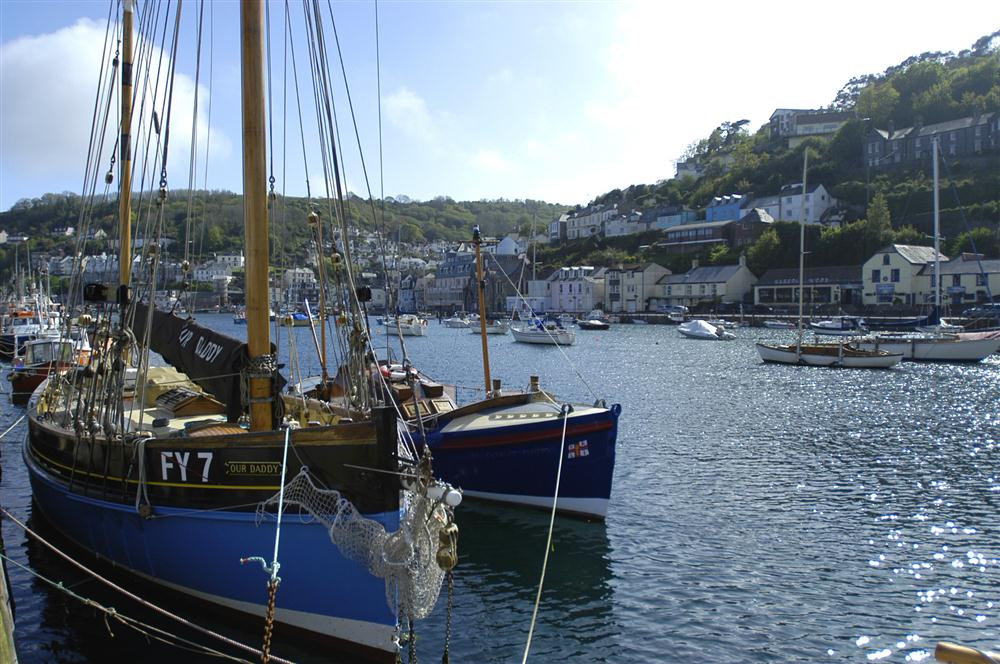 The vibrant Looe harbour