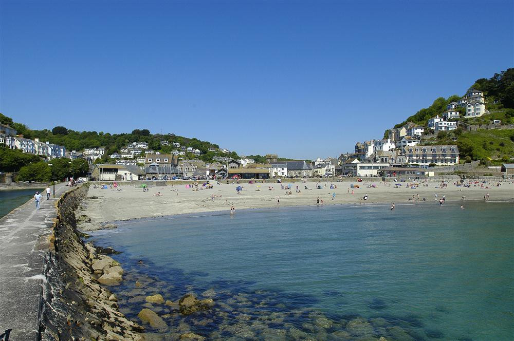 The nearby sandy East Looe beach