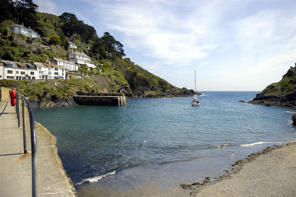 The harbour mouth, sea and local beach