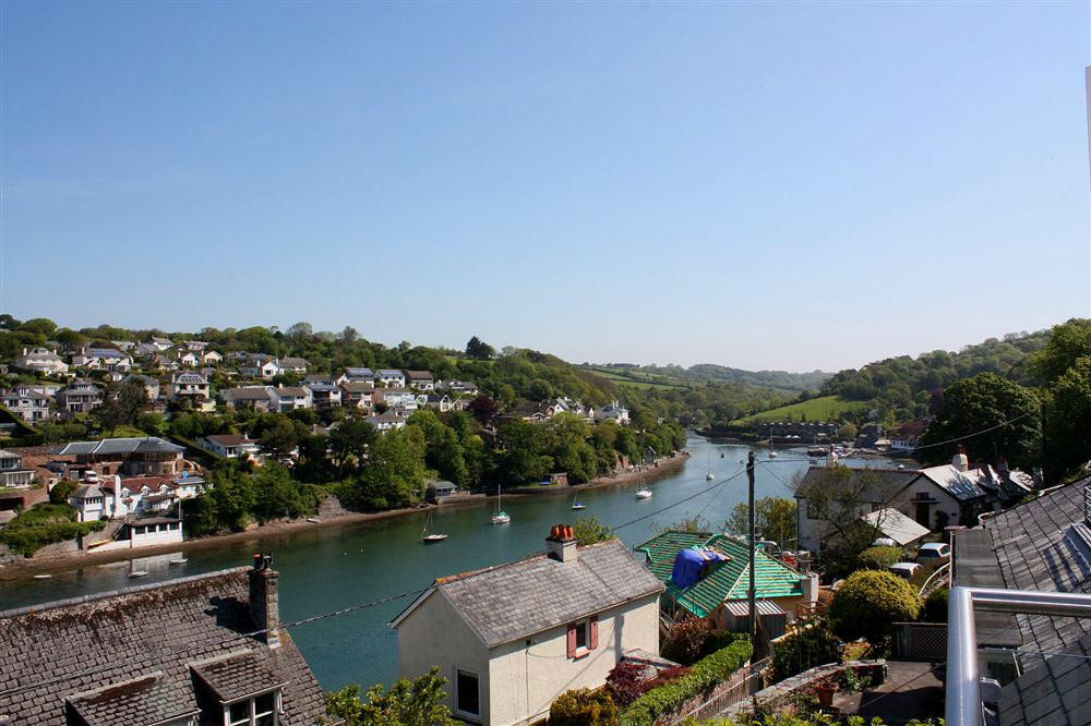 The view from the balcony to Bridgend at the head of the creek.