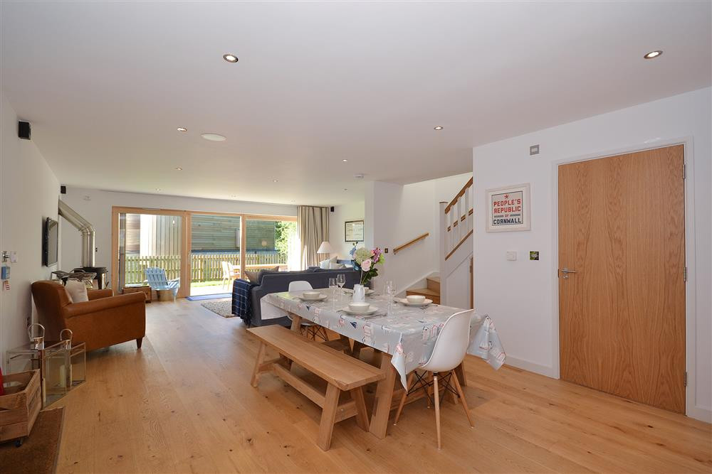 The living and dining areas