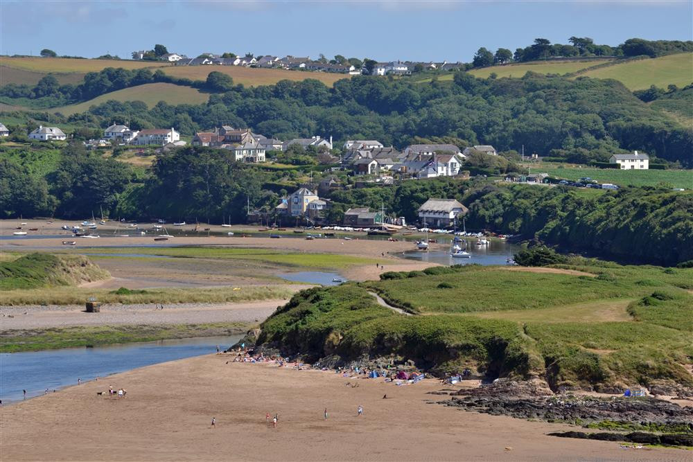 The Avon estuary nearby in Bantham