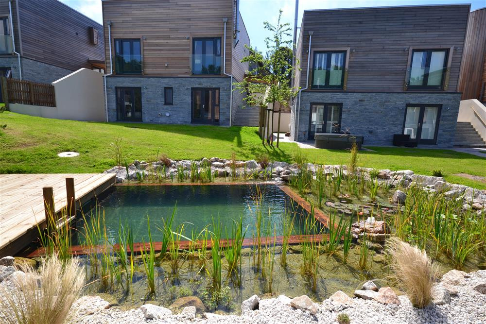 The outdoor naturally filtered plunge pool