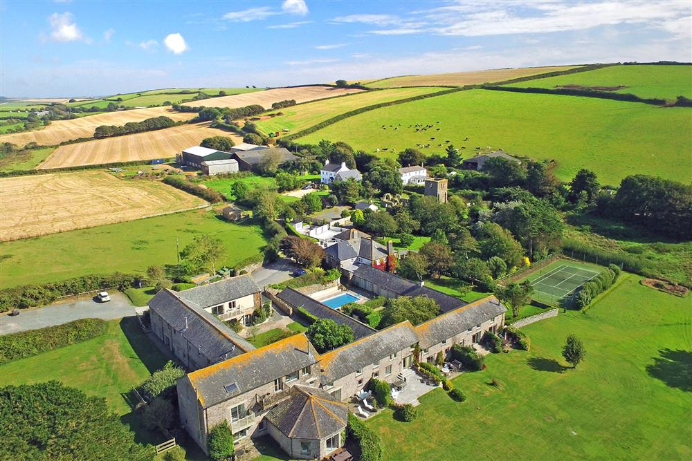 Aerial view of Court Barton