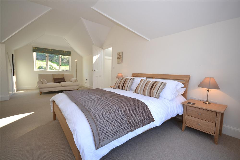 The spacious master bedroom.