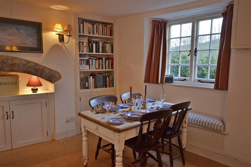 The dining table with seating for 4.