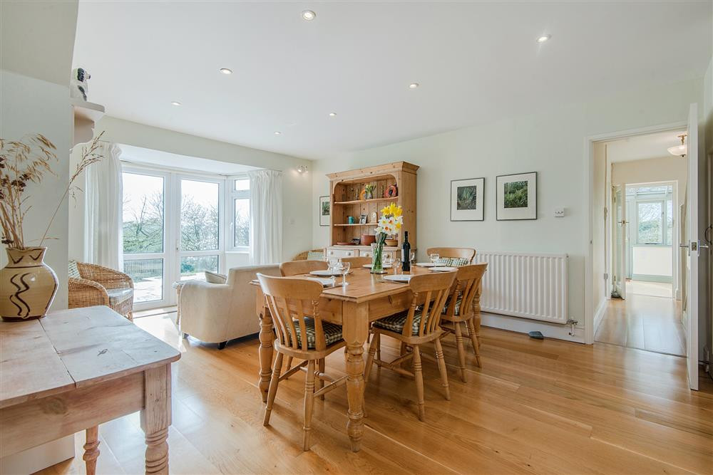 The dining room with seating area overlooking the gorgeous garden.