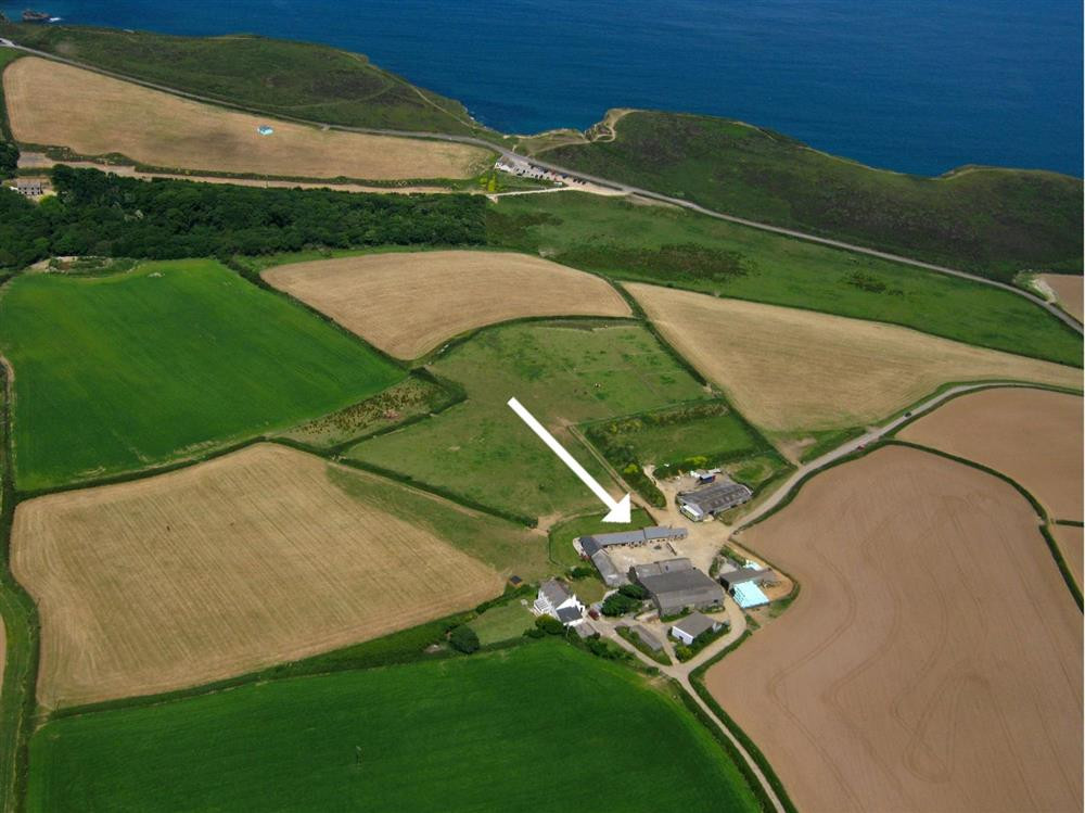 Aerial view of farm
