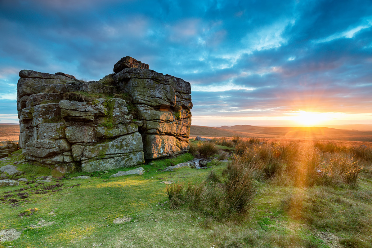 Watch the sunset from South Hessary Tor, near Princetown!