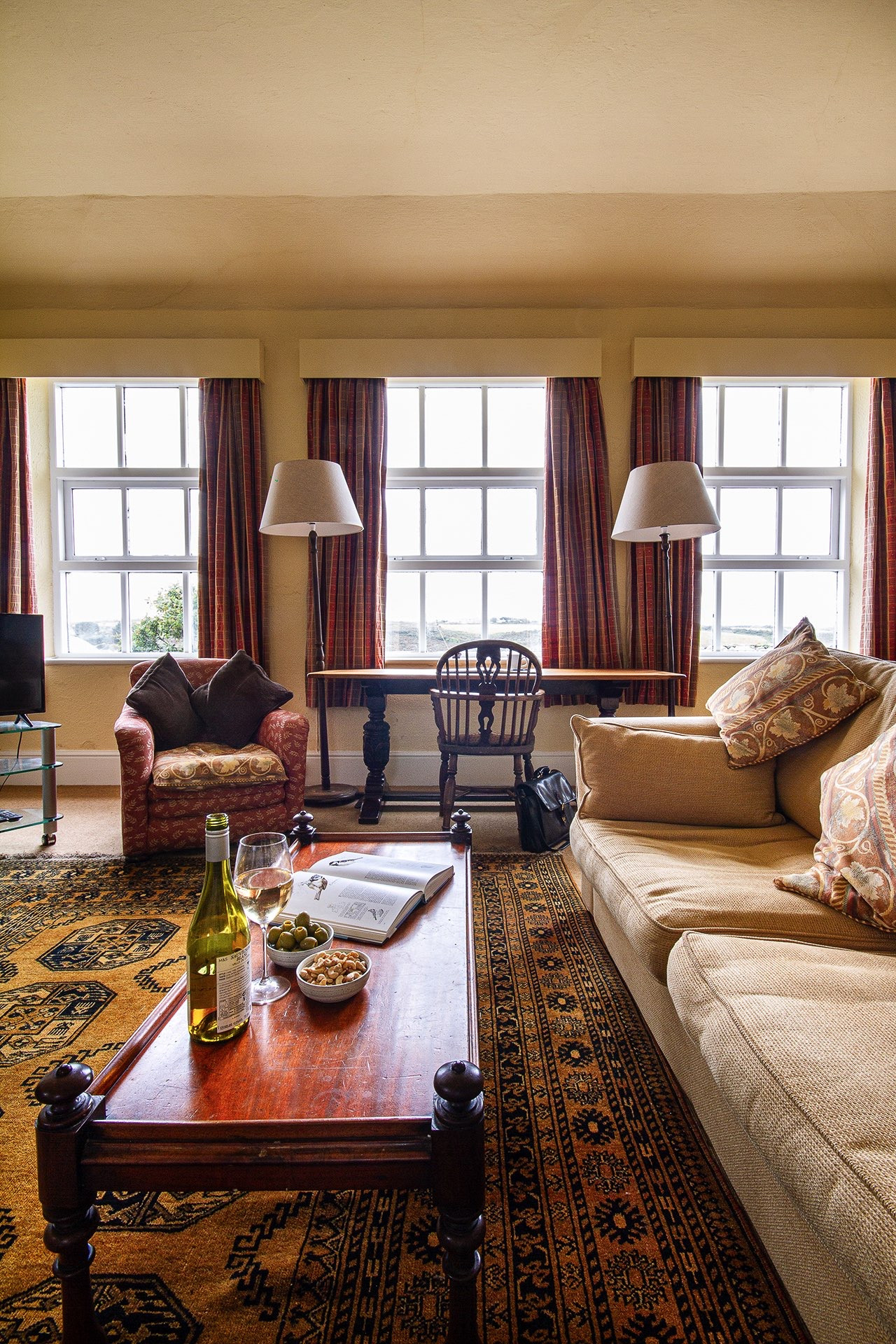 Desk area in living room