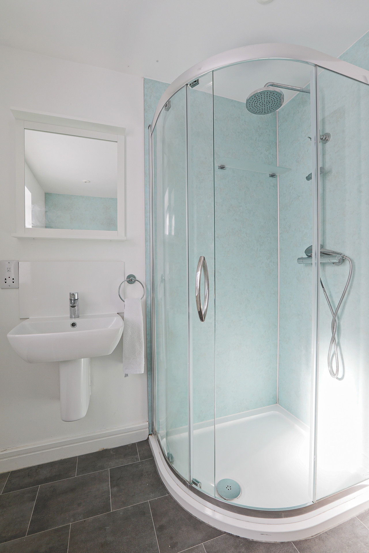 Shower in main bathroom