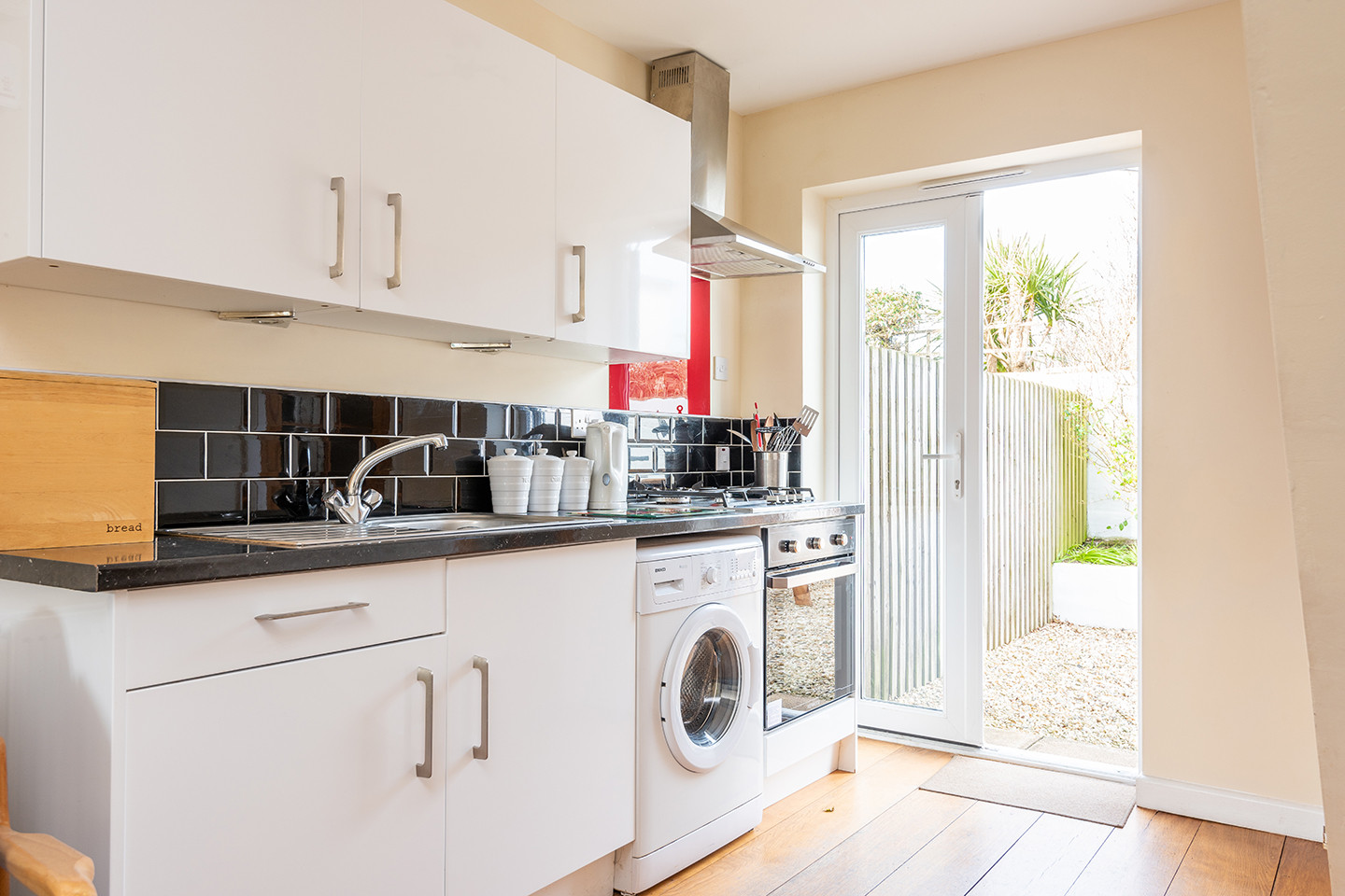 Kitchen looking out to terrace