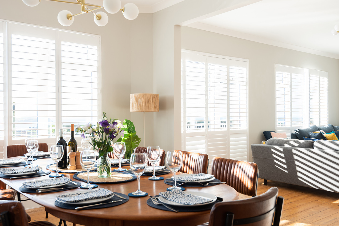 A close up of the dining area 
