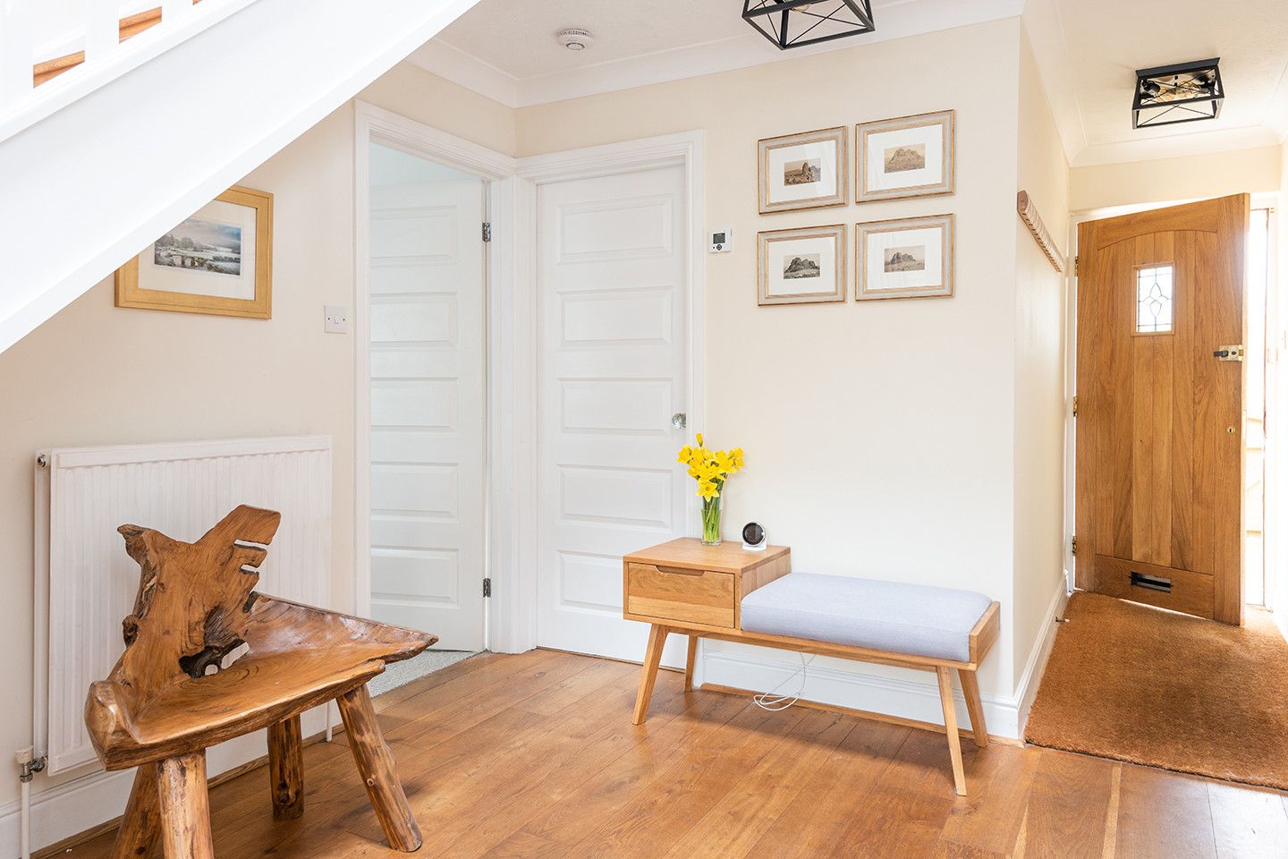 Spacious ground floor hallway.