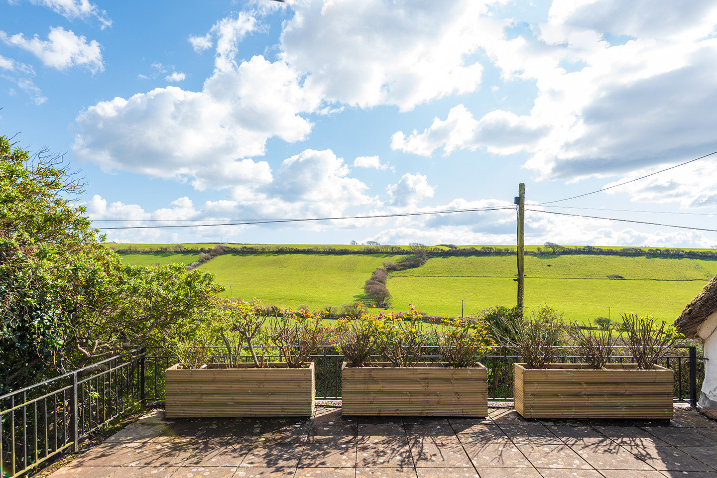 The terrace at Nelsons Watch with gorgeous views 