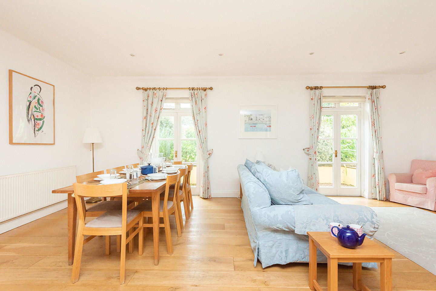 The dining area in the open plan living space