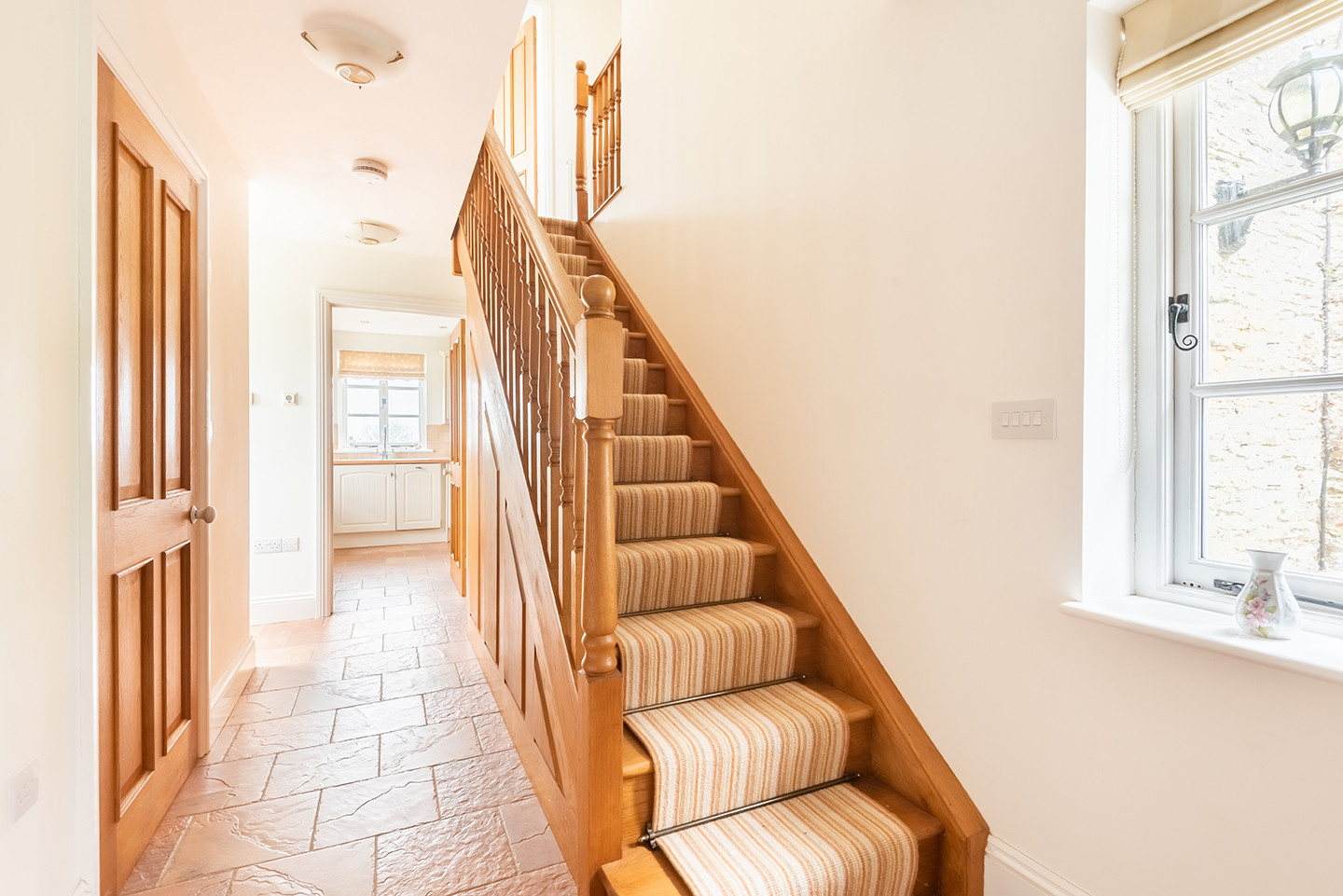 The stairs to the first floor