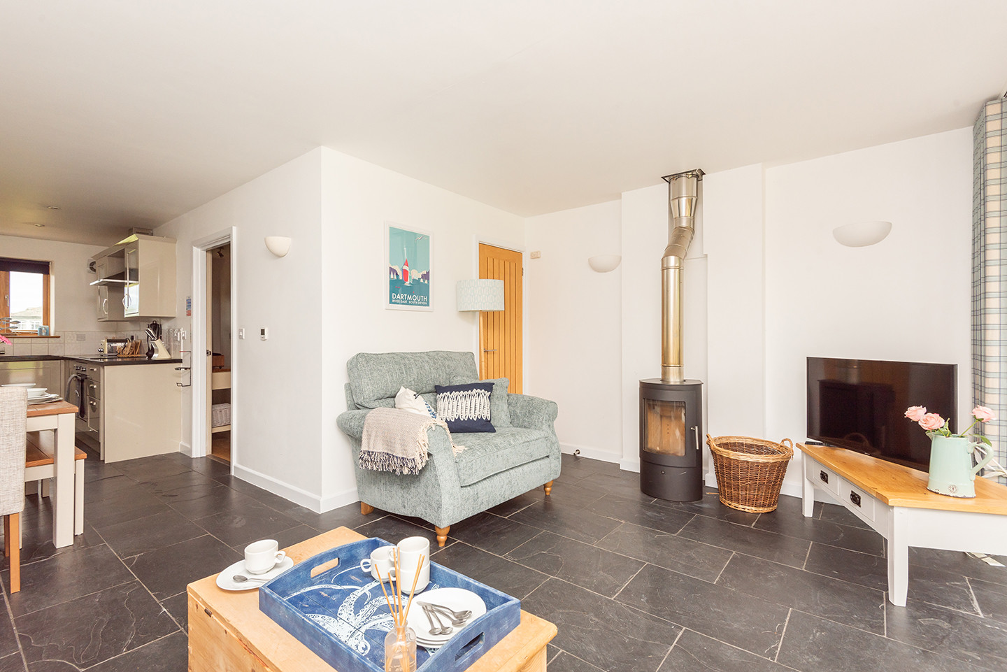 Sitting area with log burner