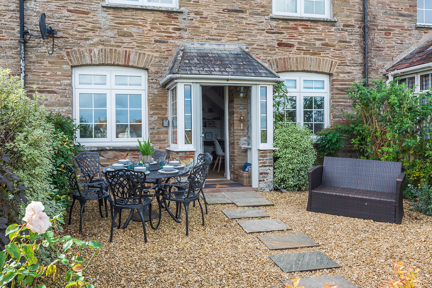 The front of the cottage