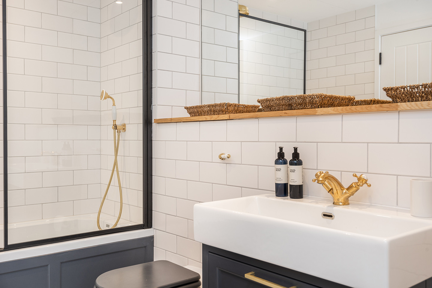 The bathroom, super stylish.