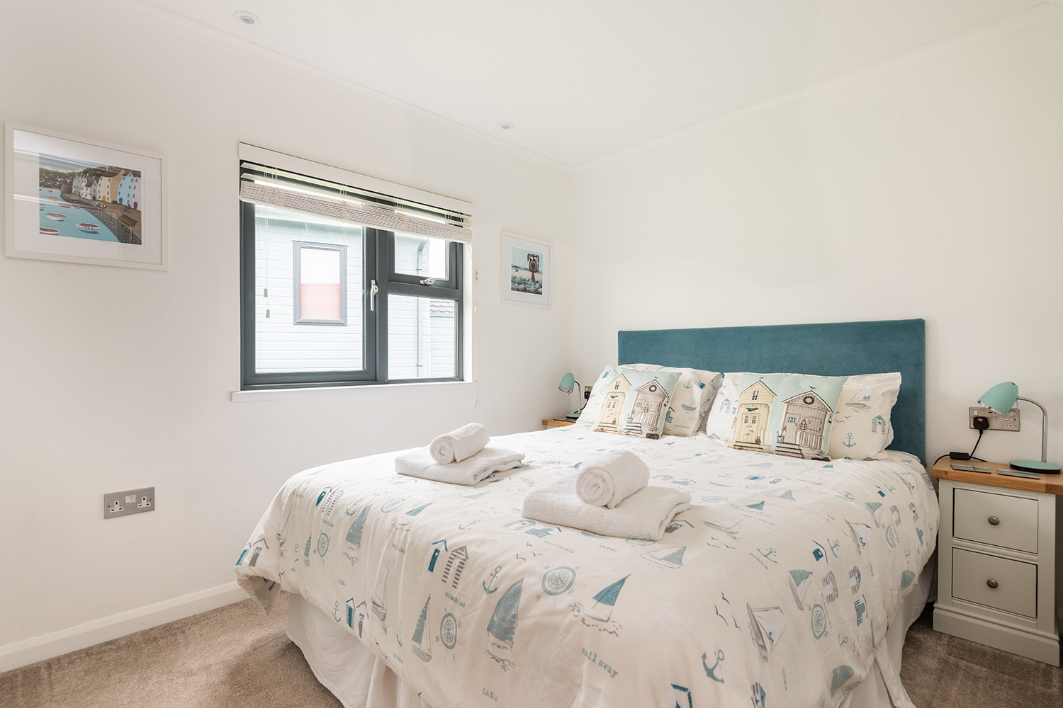 The Master bedroom with King size bed.