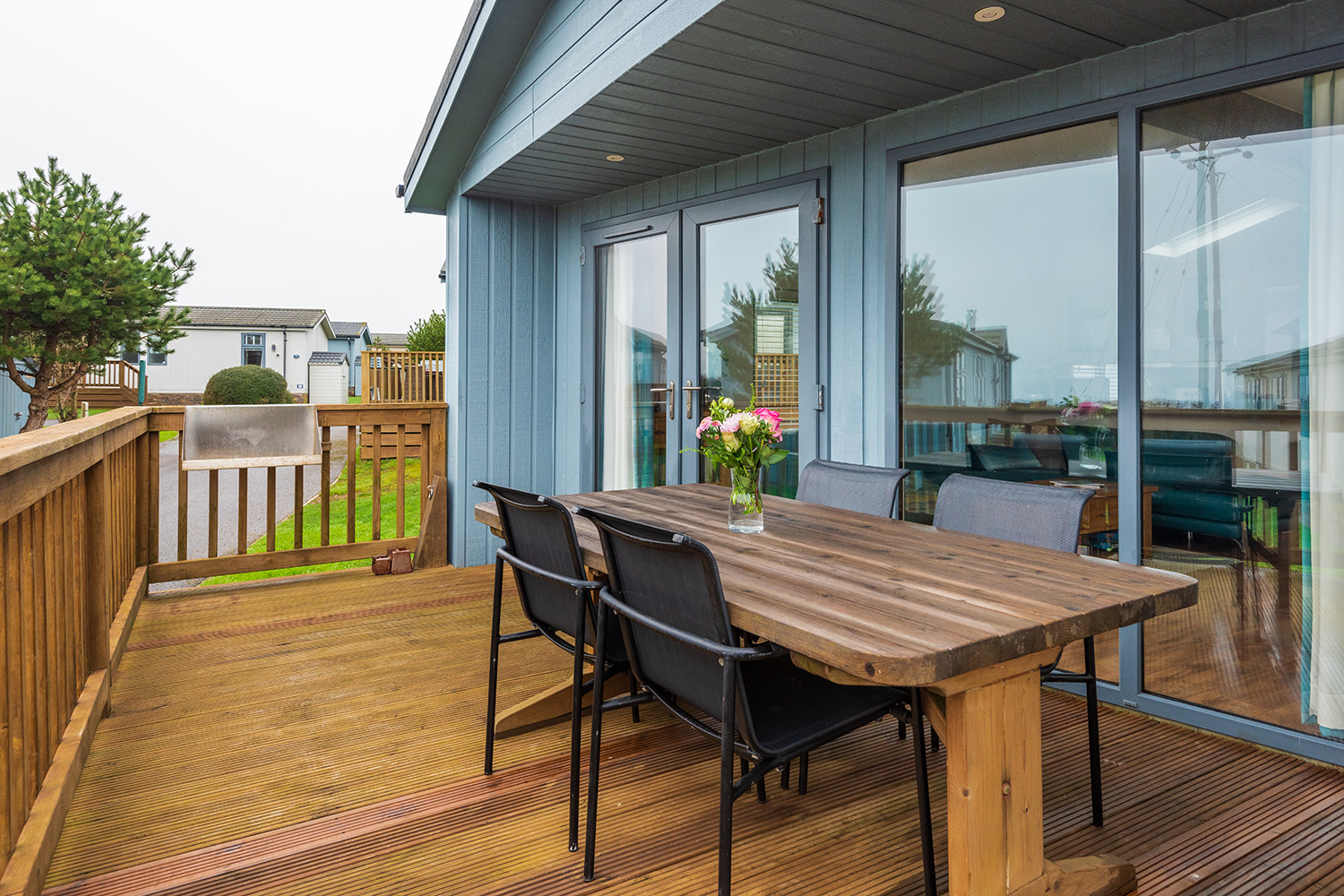 Another view of the outside seating area.