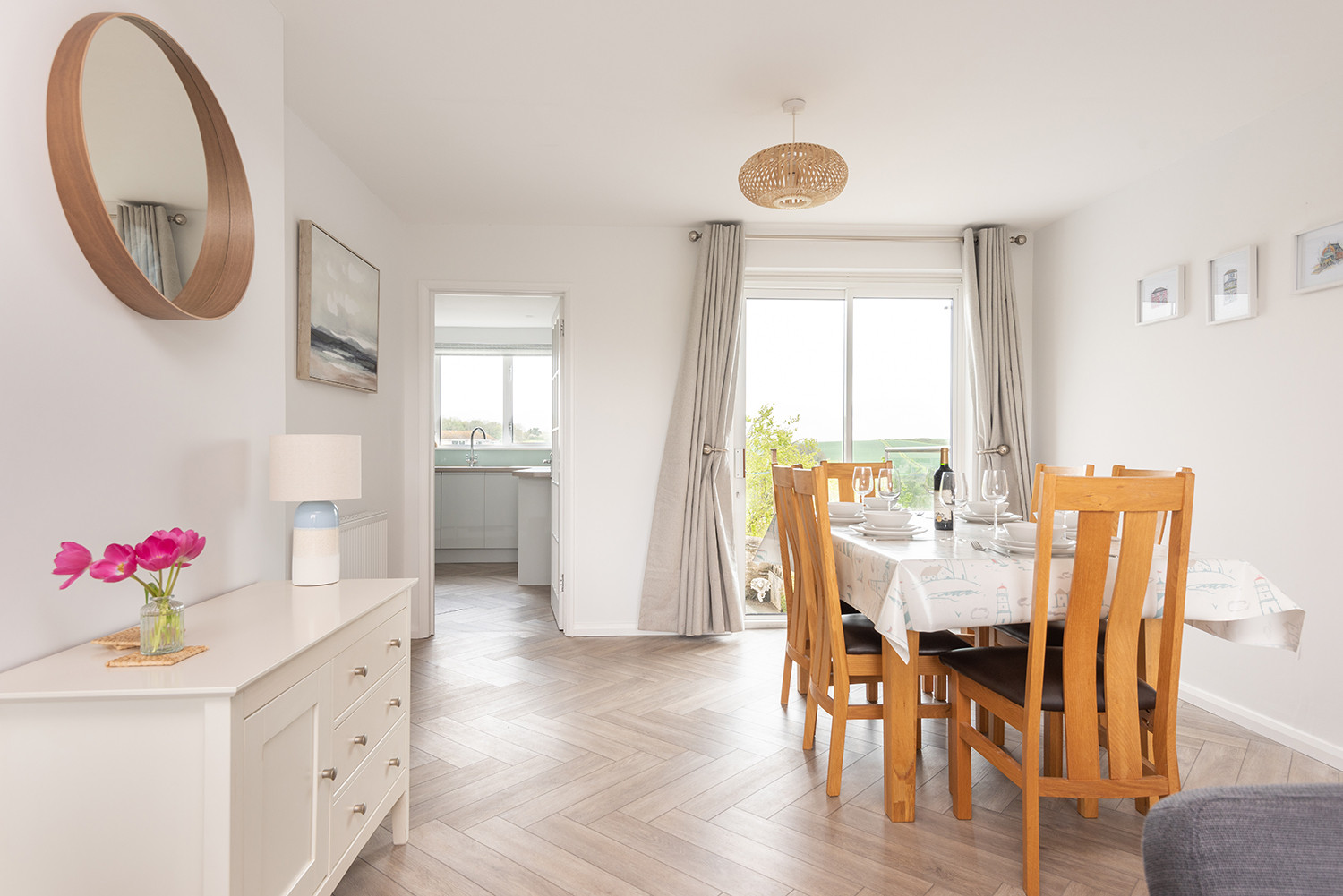 The open plan dining room.