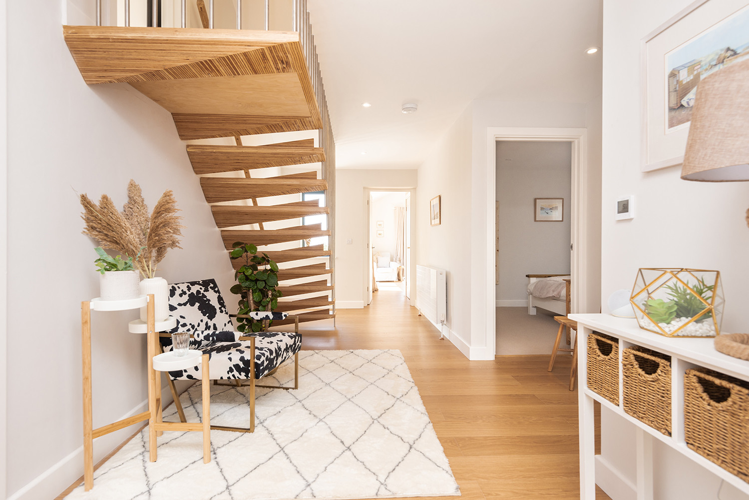 The entrance hallway, with statement chair