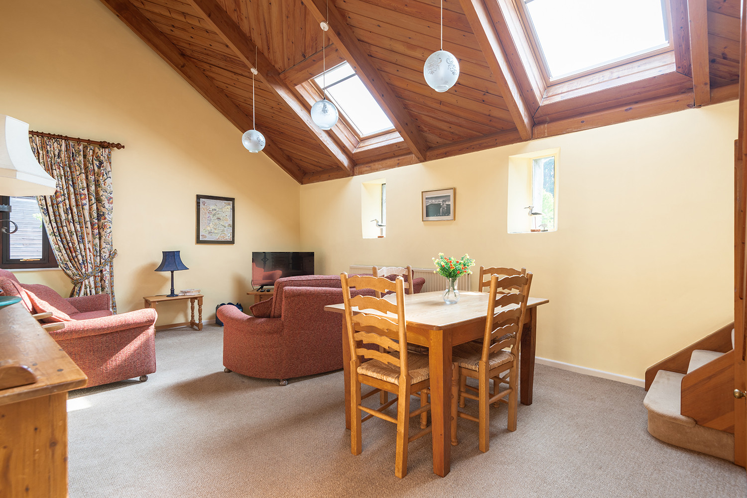 The lounge and dining area 