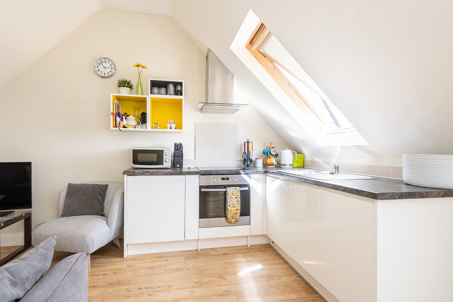 The first floor kitchen 