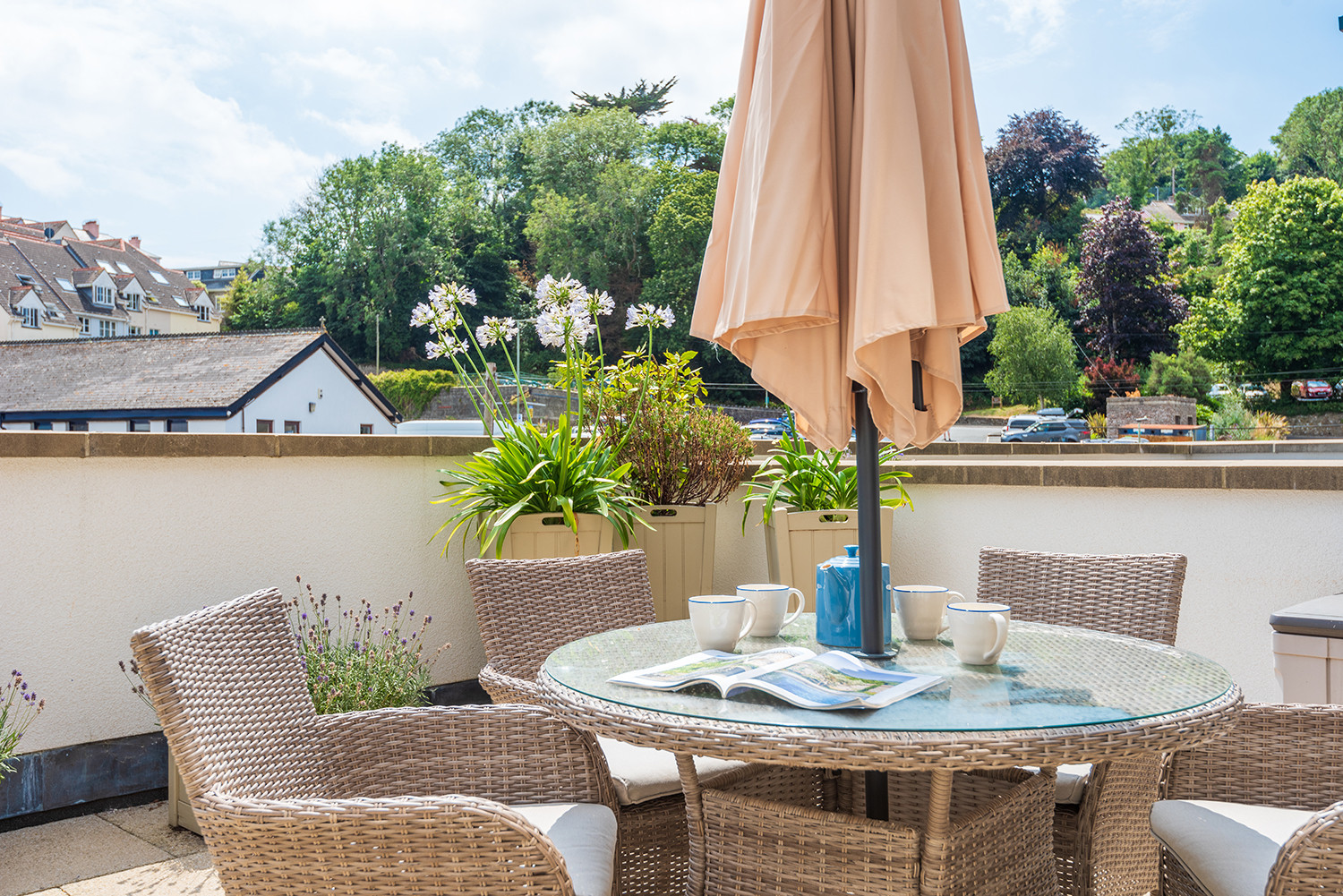 Sunny patio at 4 Island Place 