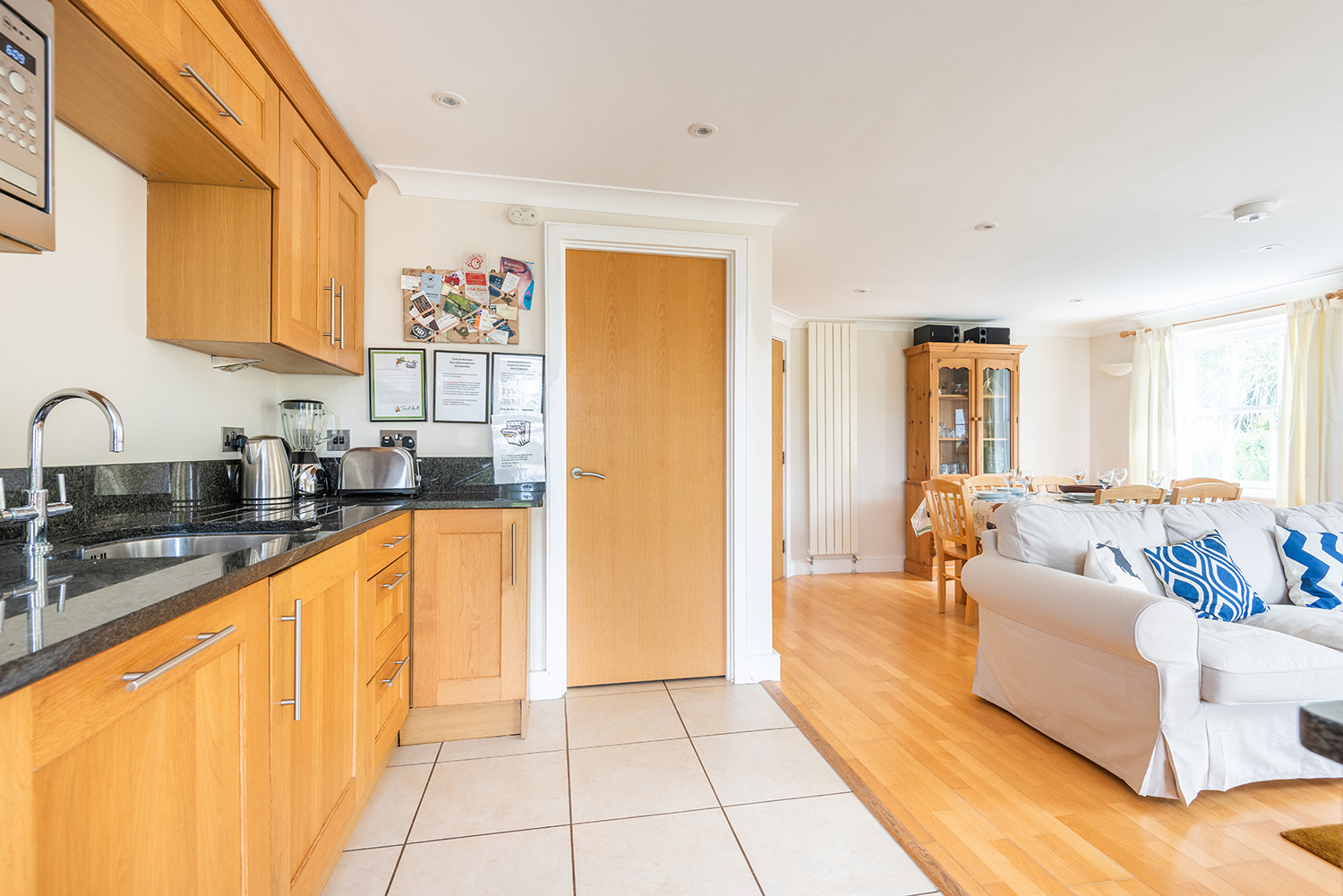 The open plan living area 