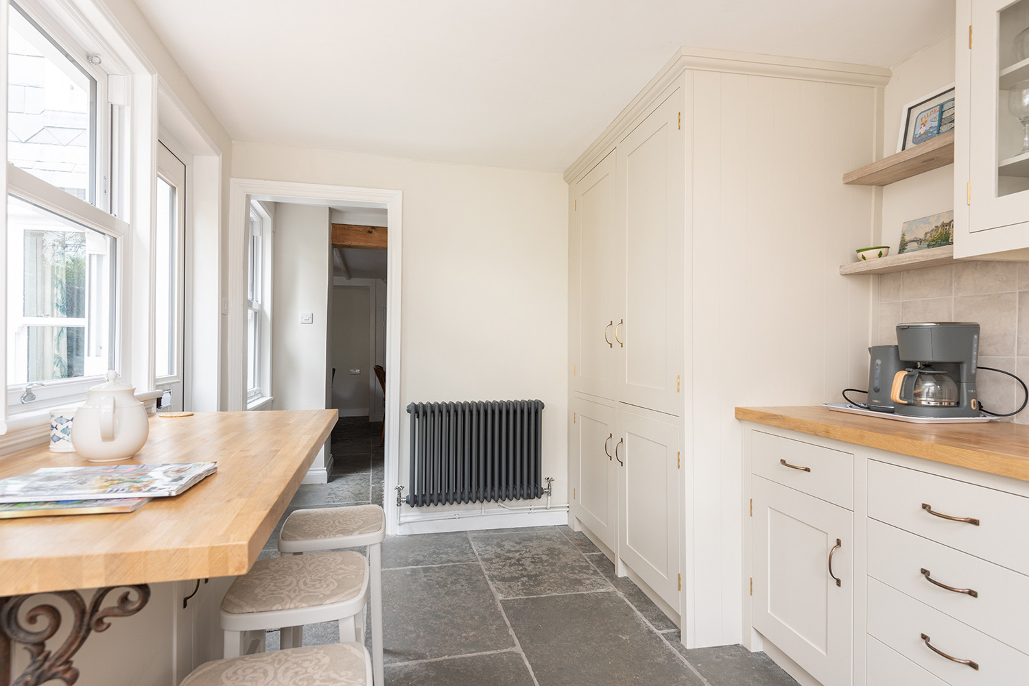 Another view of the kitchen leading through to the open plan dining kitchen area.