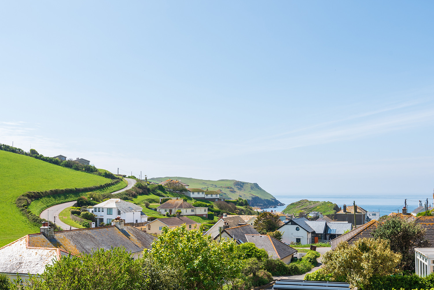 Sea views from the decked area 