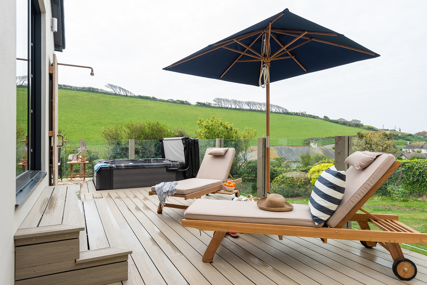 Relax by the hot tub!