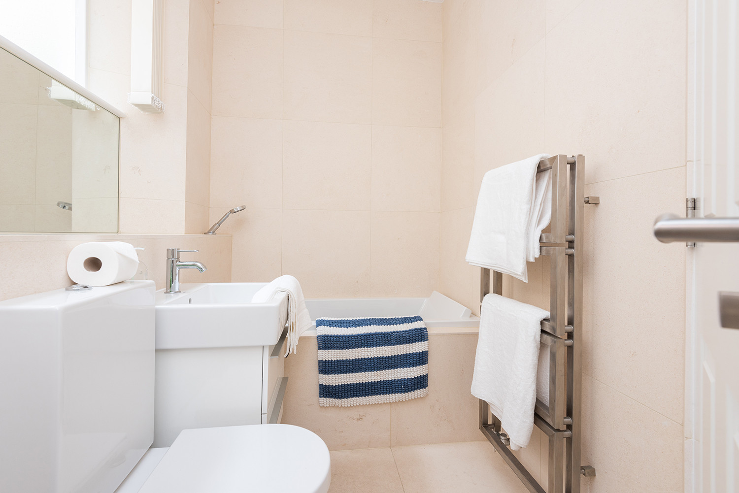 Bathroom with bath and seperate shower 