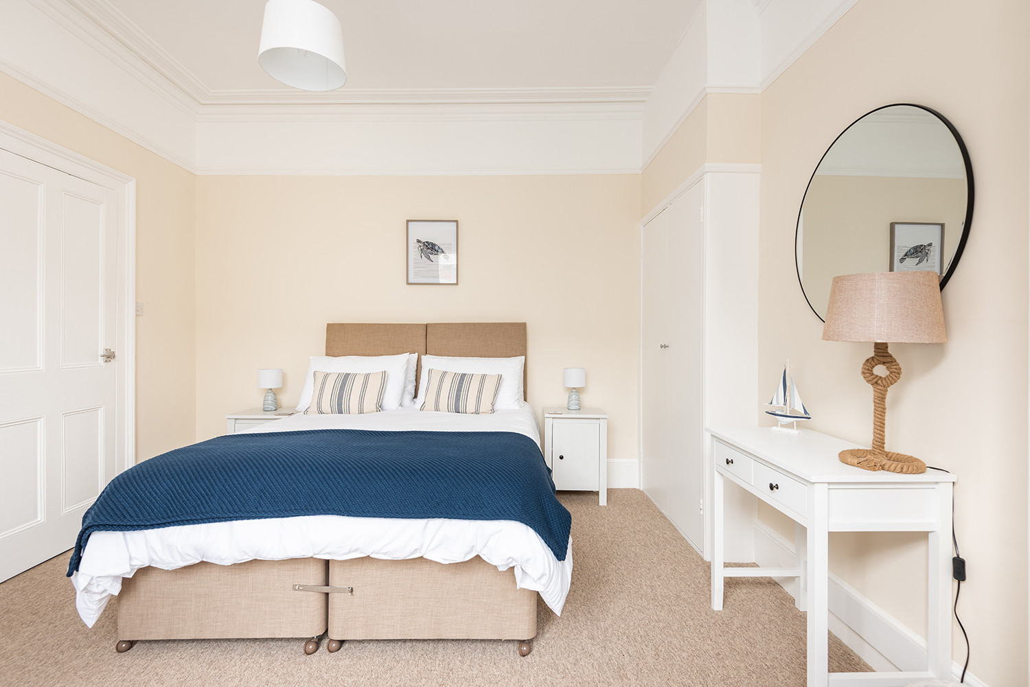 Bedroom 1.  Ground floor. Kings size bed. Storage