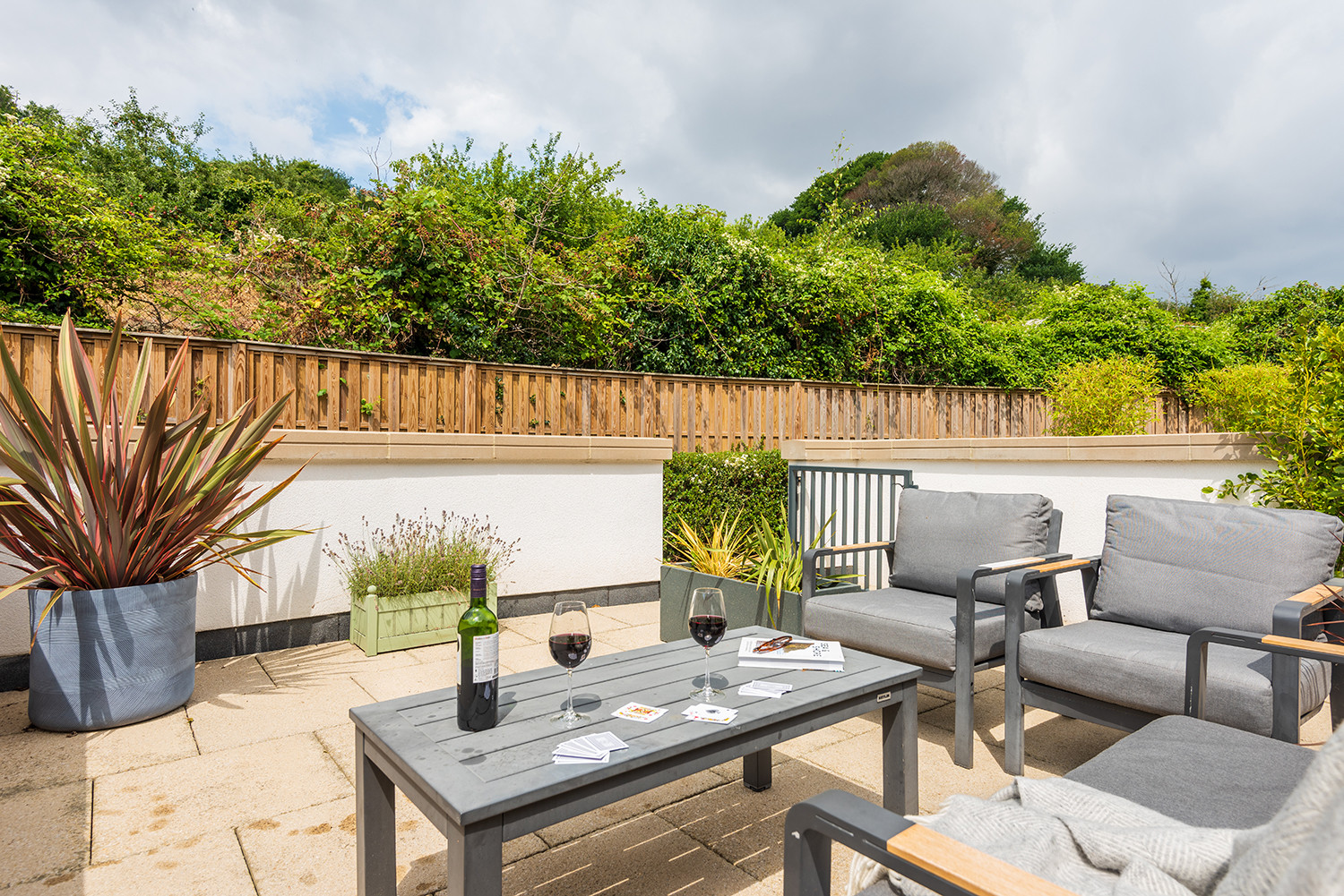 The stunning patio area 