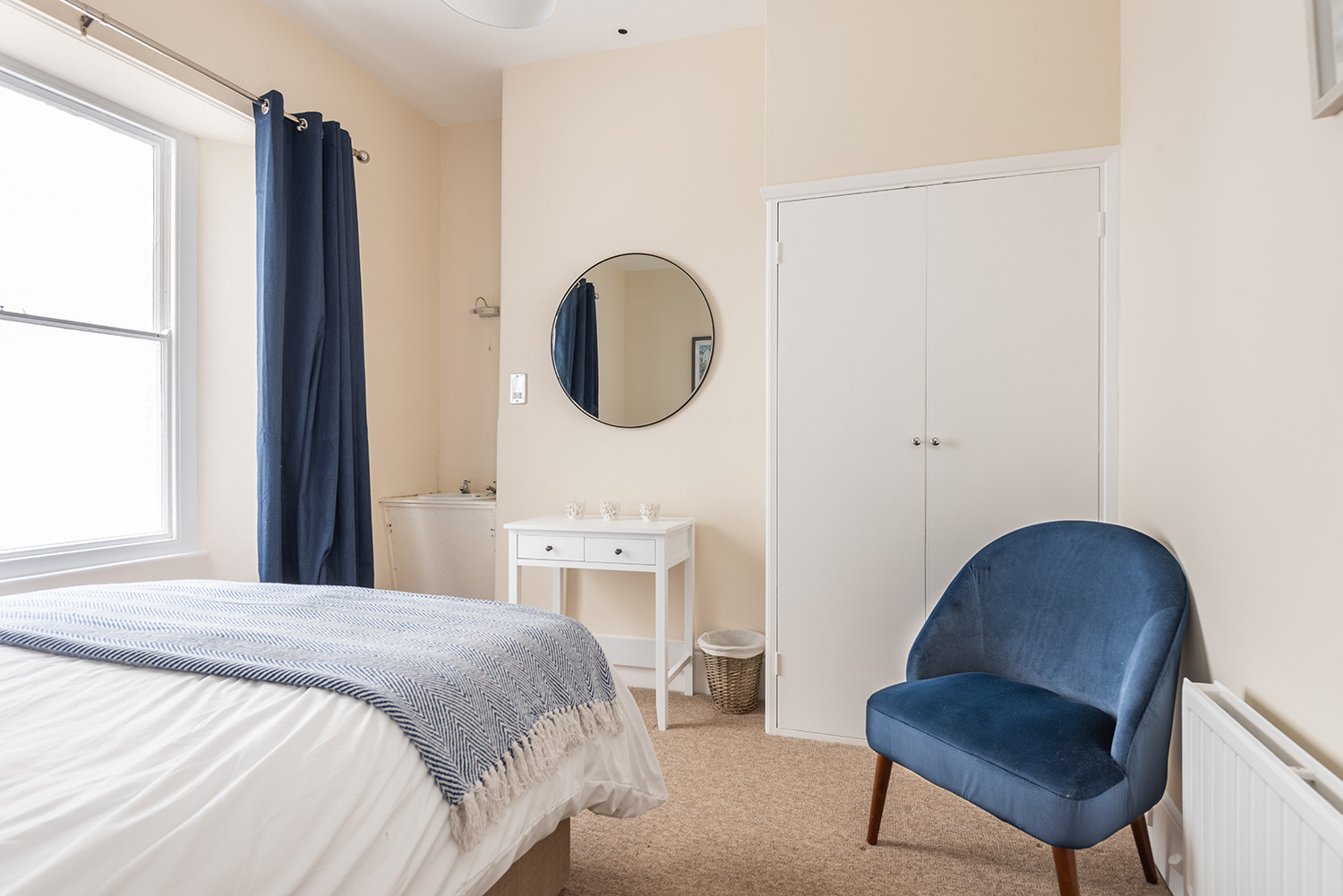 Bedroom 2. Ground floor. King size bed. Storage