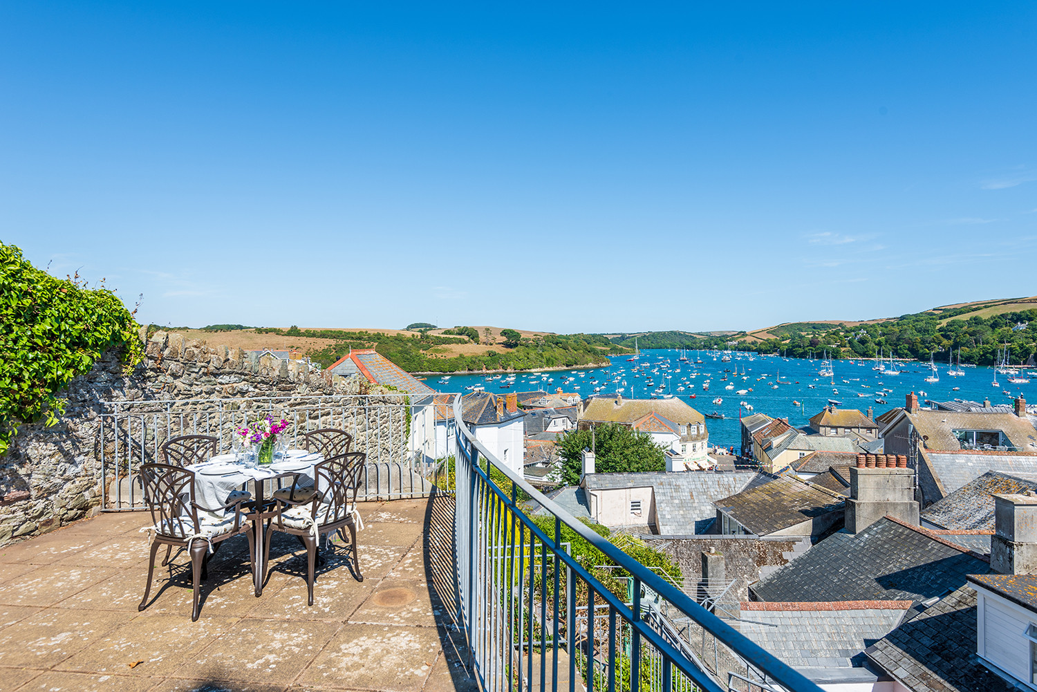 The spacious roof top terrace perfect for alfresco dining