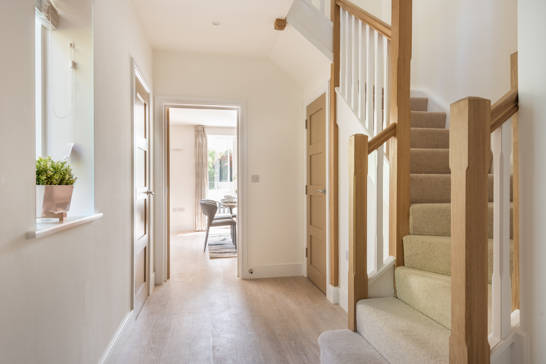 Light airy hall from the front door