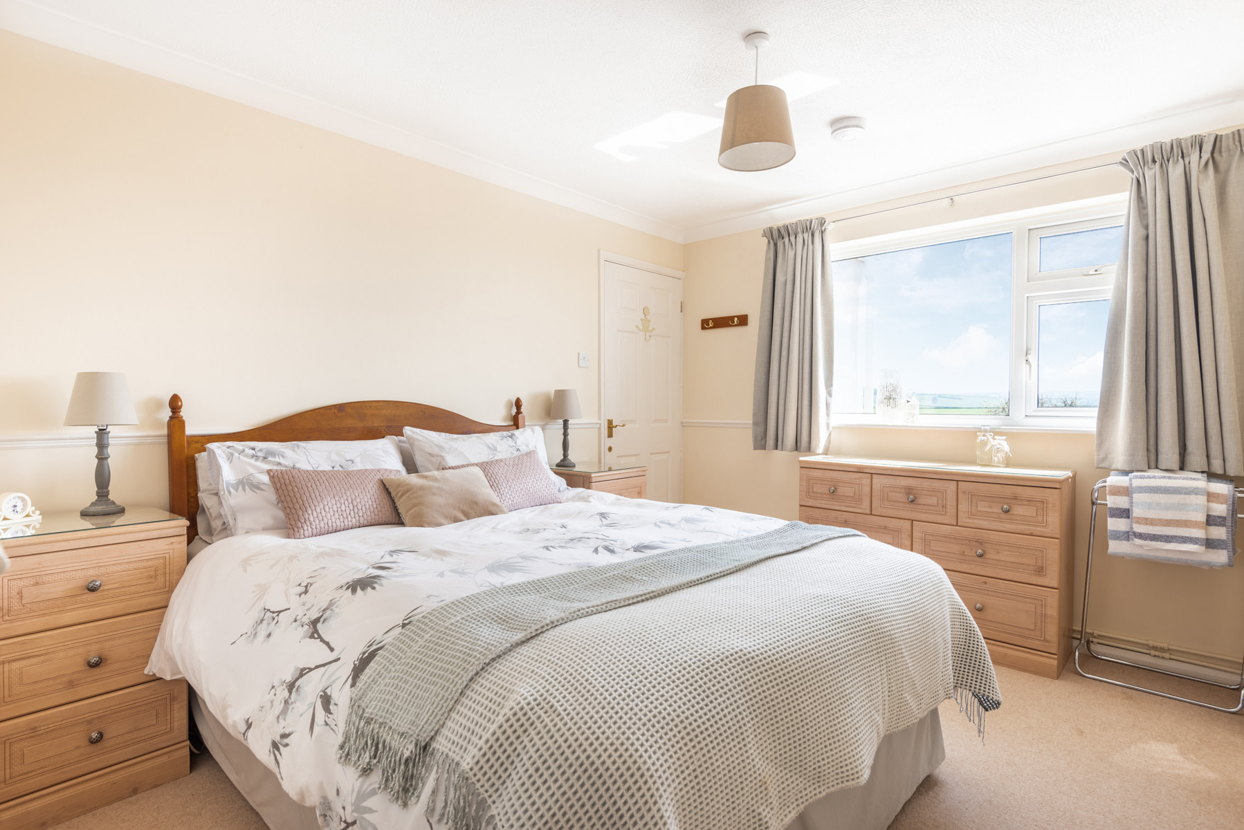 The bedroom with estuary and countryside glimpses