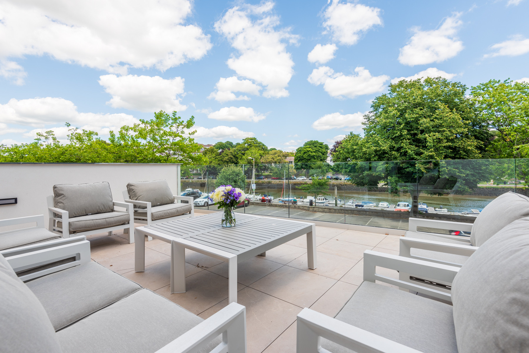 The spacious terrace