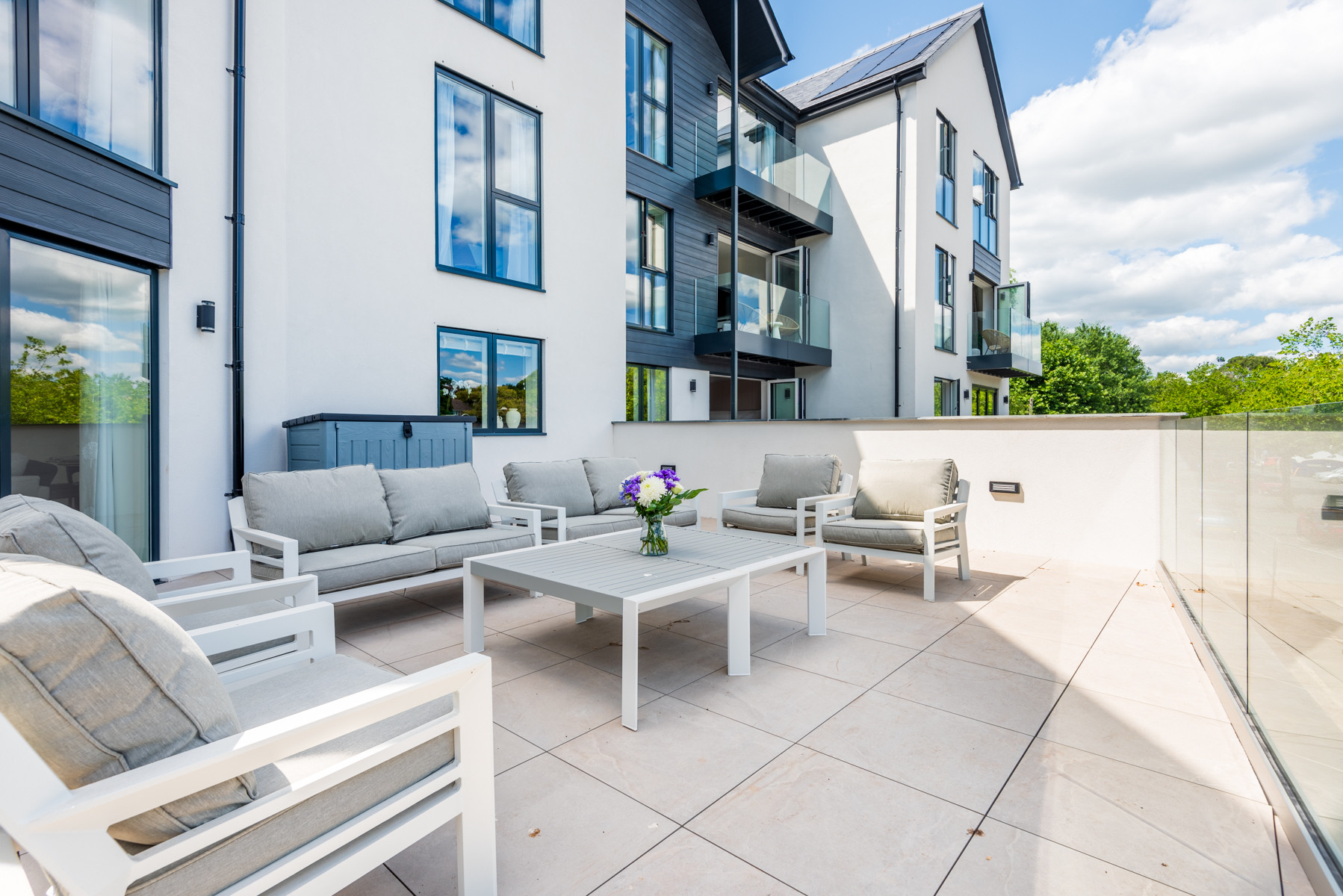 The spacious terrace