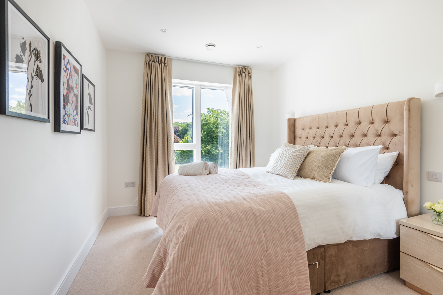 Bedroom 3 on the first floor with estuary views