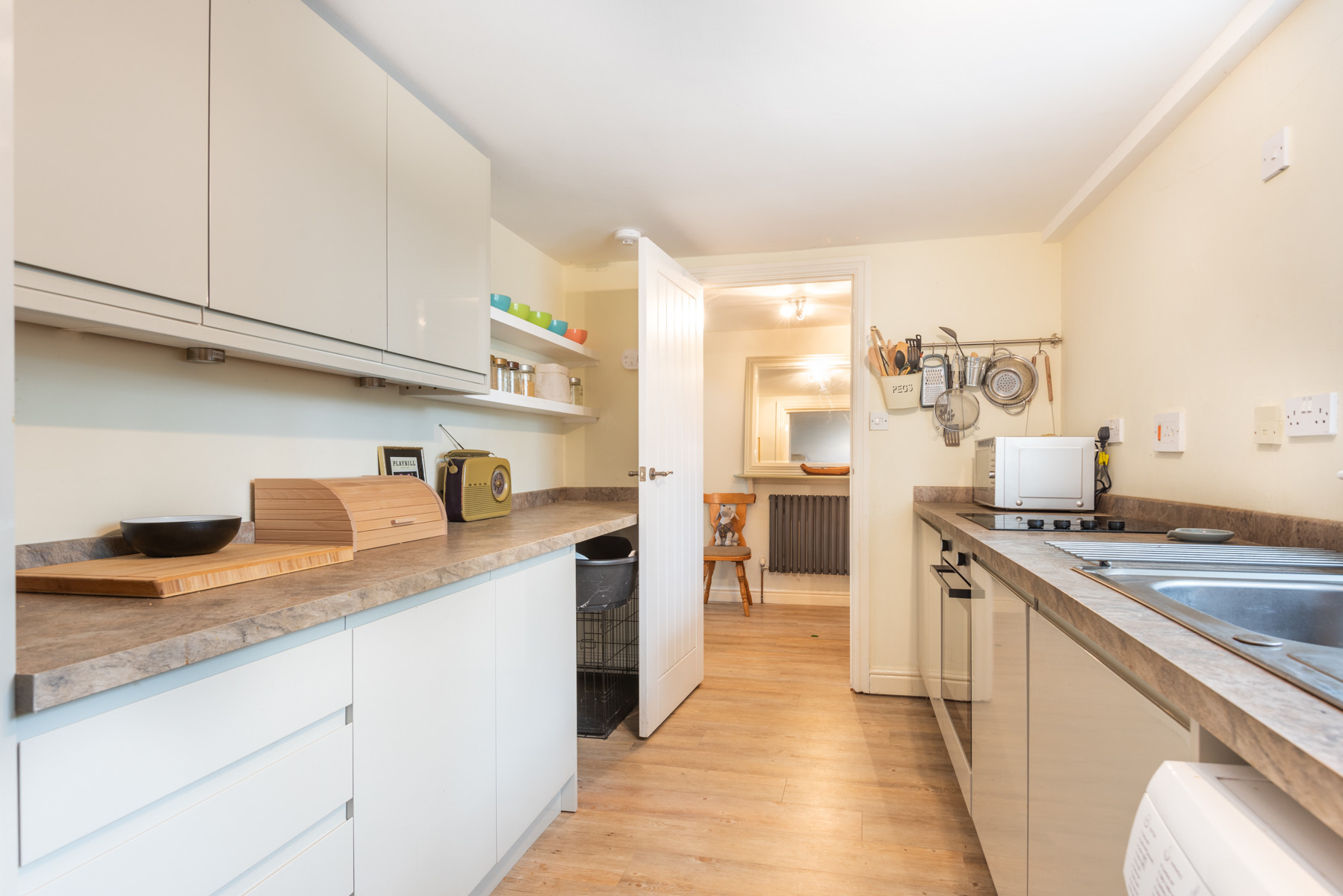 View out to the hallway