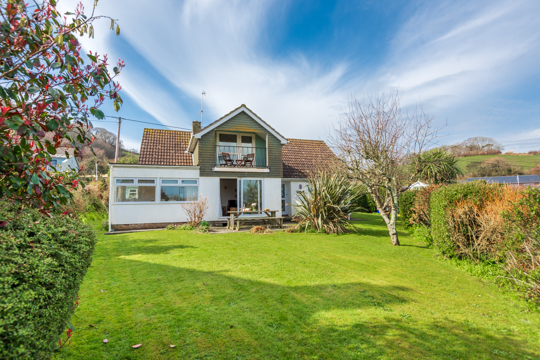 The garden looking back up at the house